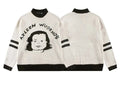 ERD “Aileen Wuornos” Portrait Jacquard Knit Sweater — Cream/Black